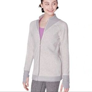 Ivivva girls Light Gray Zip-Up sweater 3 for $20